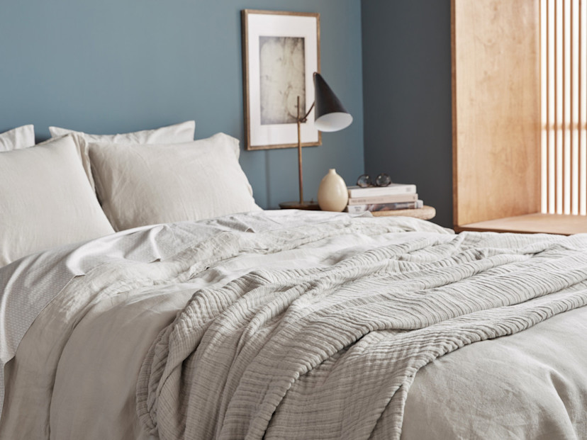 Cloud Linen Gauze Bed Blanket Parachute