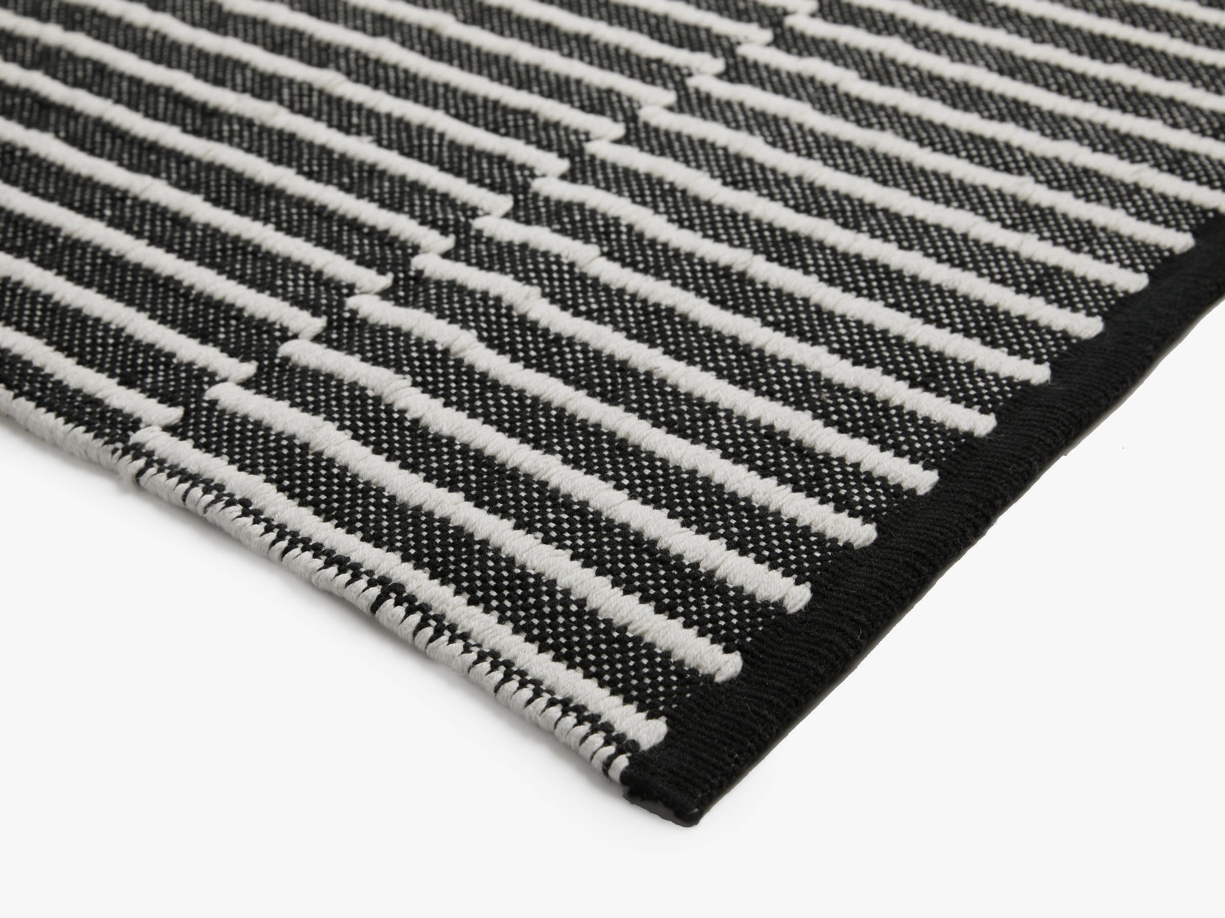 Close Up Of Striped Rug