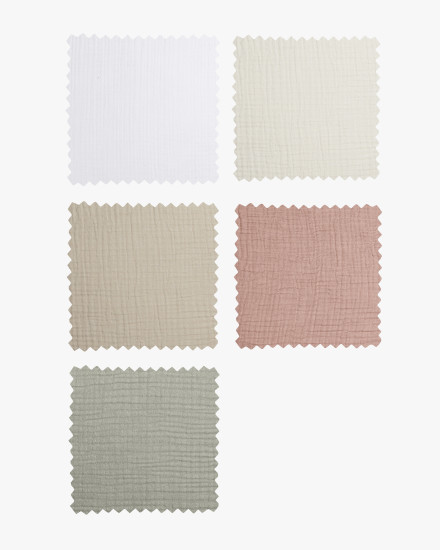 White Organic Cloud Cotton Duvet Cover Fabric Swatch