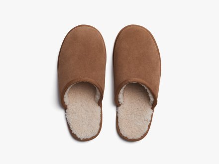 Close Up Of Suede Slippers