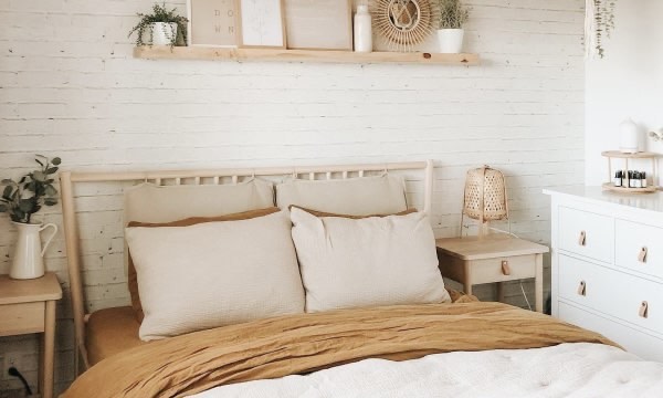 wooden bed frame 