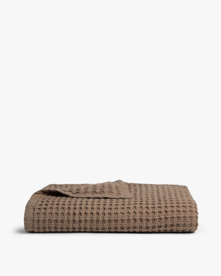 Mink Waffle Cotton Throw