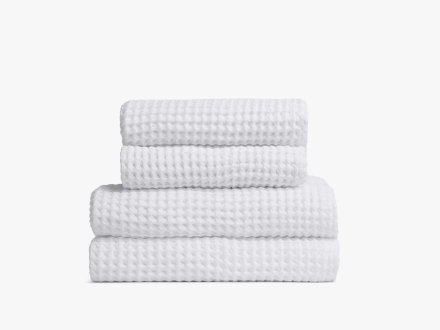 Off-White Custom 6 Piece Cotton Bath Towel Set Quick Drying