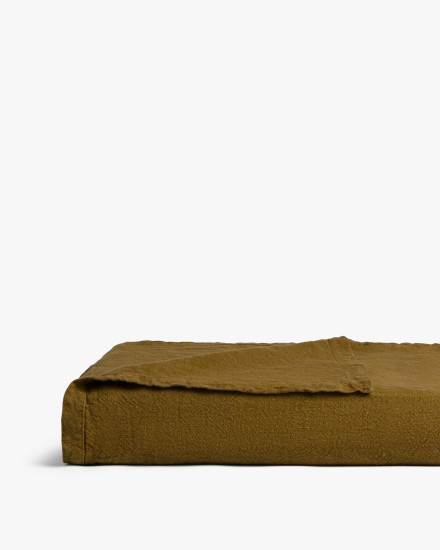 Kelp Vintage Linen Bed Cover