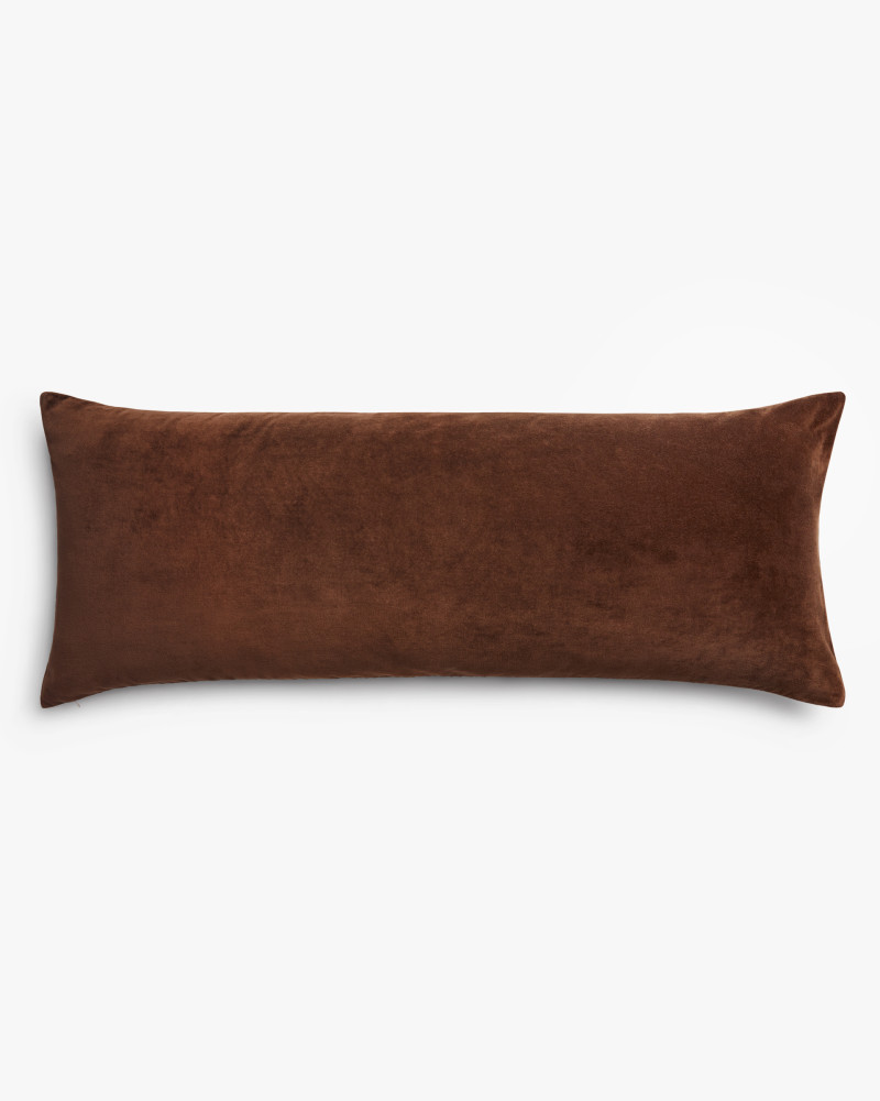 Long lumbar pillow by velvet + linen