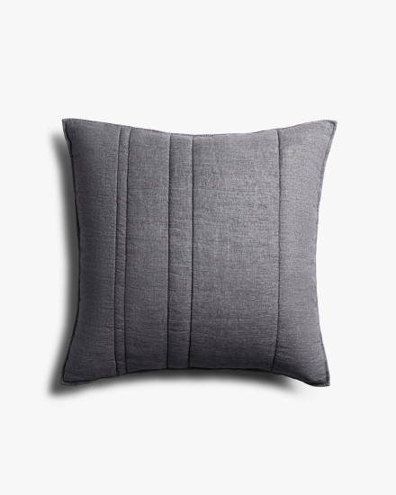 Charcoal Patina Linen Euro Sham