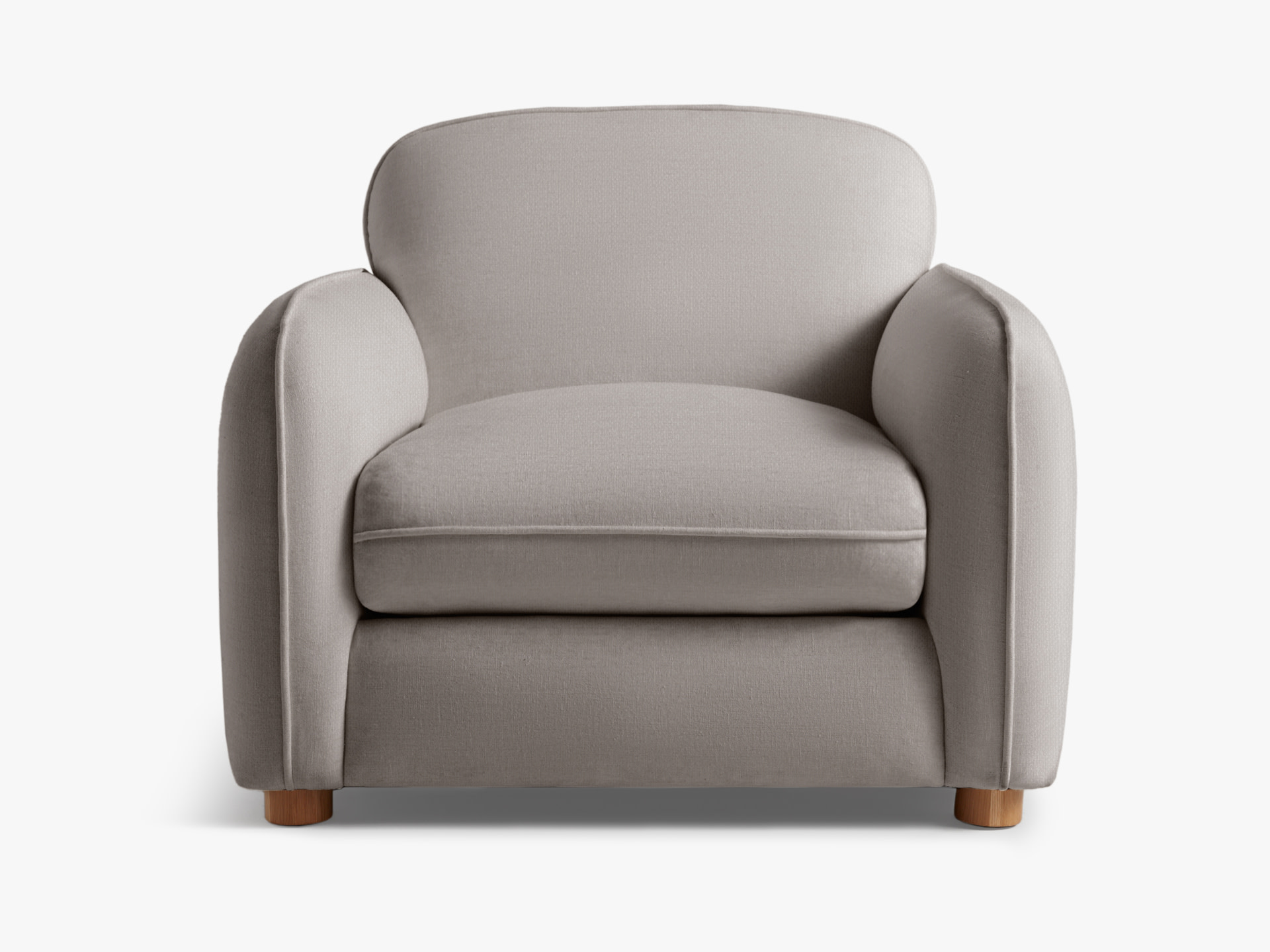 Graphite Eco Linen Blend Pillow Chair