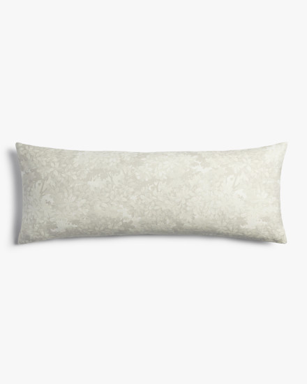 Cream Botanical Lumbar Pillow Cover