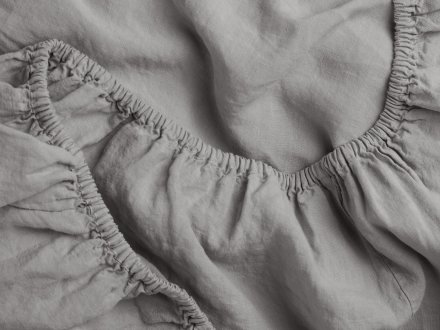 Close Up Of Linen Fitted Sheet