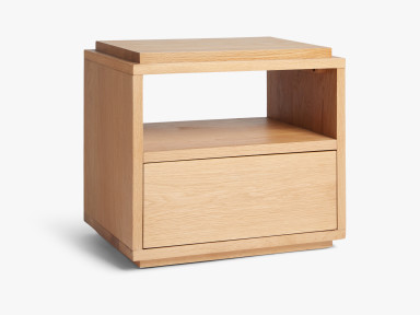 White Oak Bluff Rectangle Nightstand With Drawer