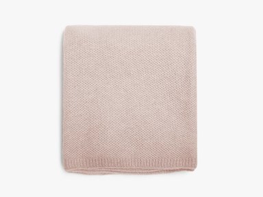 Dusty Rose Cashmere Baby Blanket