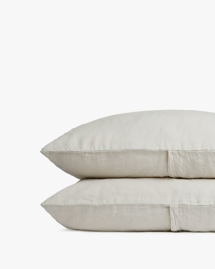 Bone Linen Pillowcase Set