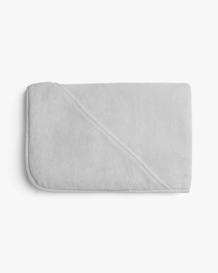Light Grey Organic Hooded Baby Towel