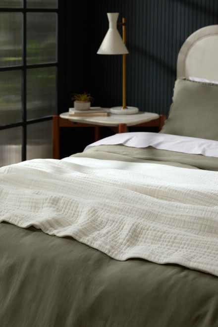 Cloud Linen Gauze Bed Blanket