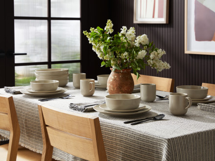 Linen Fringe Tablecloth