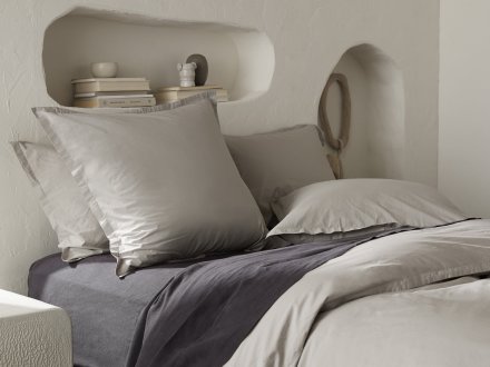 Percale Euro Sham Shown In A Room