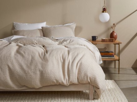 Honeycomb Duvet Cover Set Shown In A Room