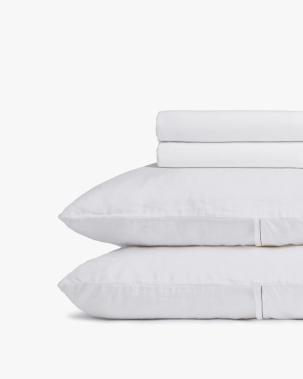 White Heirloom TENCEL™ Linen Sheet Set