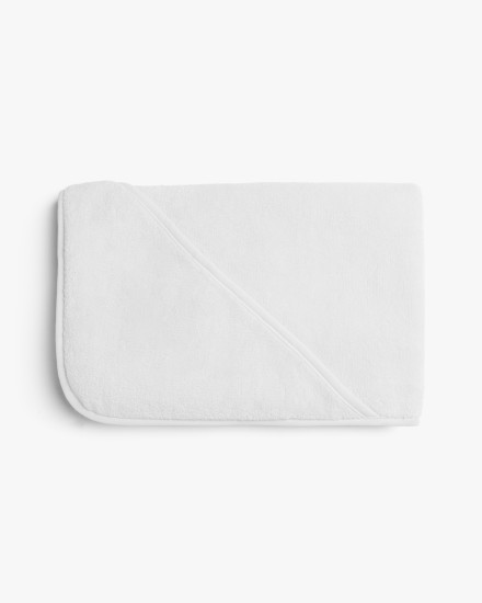 White Organic Hooded Baby Towel
