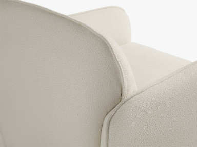 Cream Eco Nubby Texture Pillow Chair