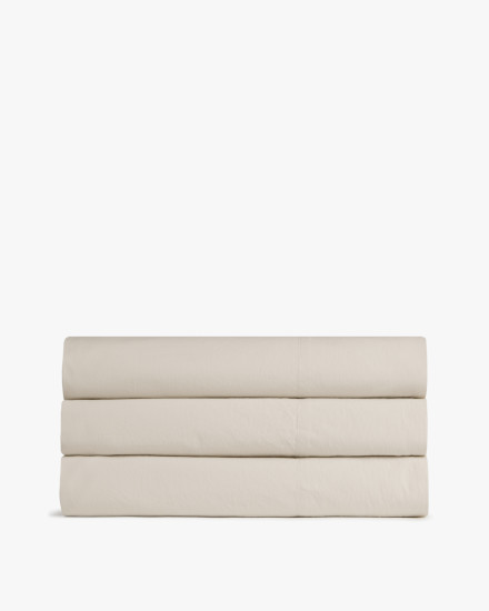 Bone Percale Top Sheet