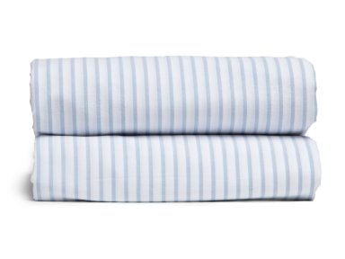 Blue Stripe Striped Percale Fitted Sheet