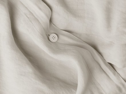 Close Up Of Classic Linen Duvet Cover