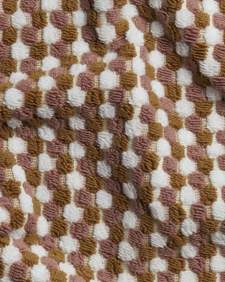 Close-up of an organic cotton mosaic towel 