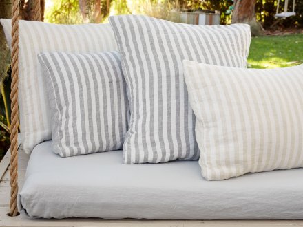 Striped Linen Euro Sham