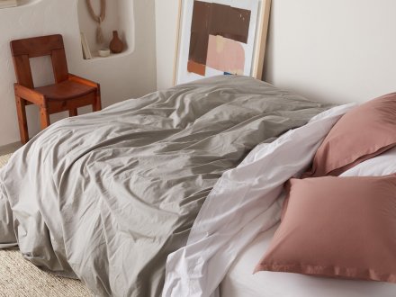 Percale Duvet Cover Shown In A Room