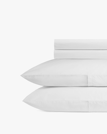 White Brushed Cotton Sheet Set