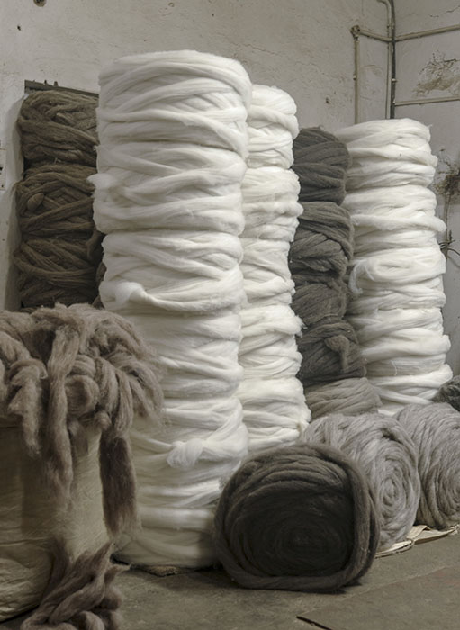 Yarn ready to be woven 