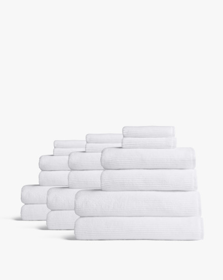White Soft Rib Bath Bundle