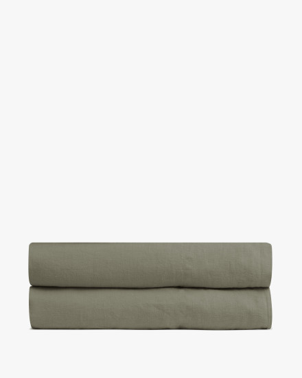 Moss Linen Fitted Sheet