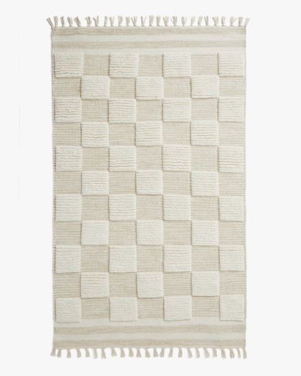 Checkered Wool Rug