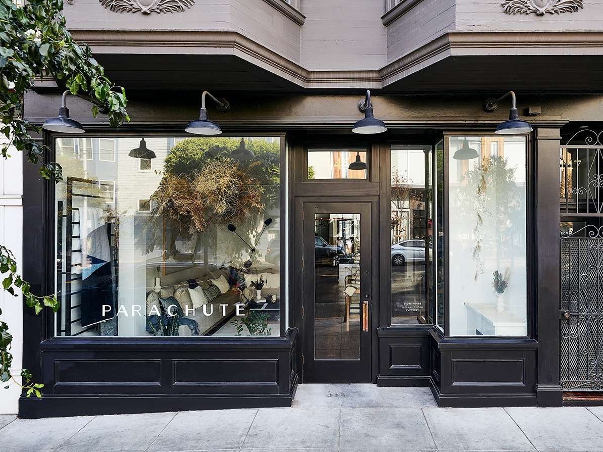 Exterior storefront of the Parachute Hayes Valley location