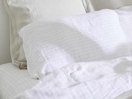 Pinstripe Linen Pillowcase Set