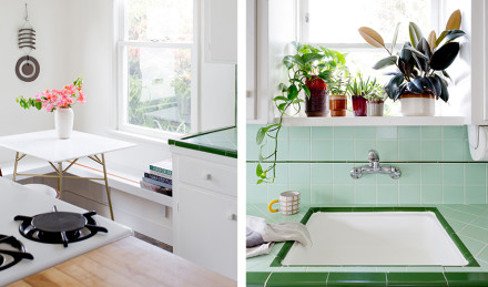 Kitchen with a wrap-around bench 