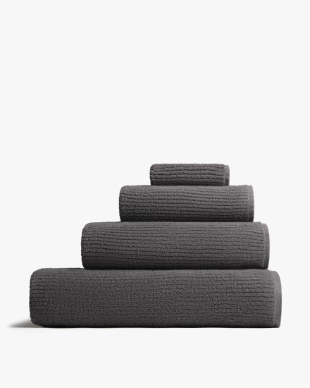 Dark Grey Soft Rib Towels