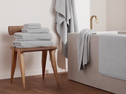 Soft Rib Bath Bundle Shown In A Room