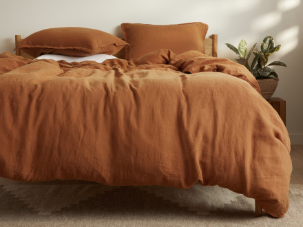 Linen Duvet Cover Shown In A Room