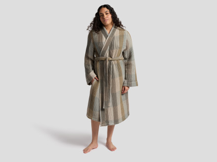 Organic Plaid Waffle Robe