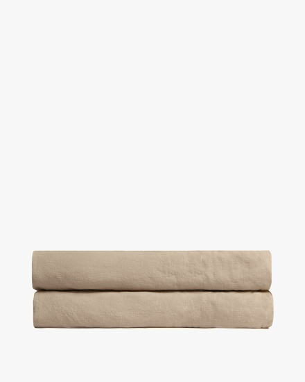 Toast Linen Fitted Sheet