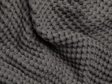 Close Up Of Charcoal Waffle Towels