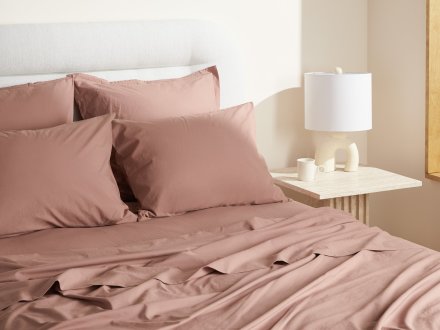 Percale Sheet Set Shown In A Room