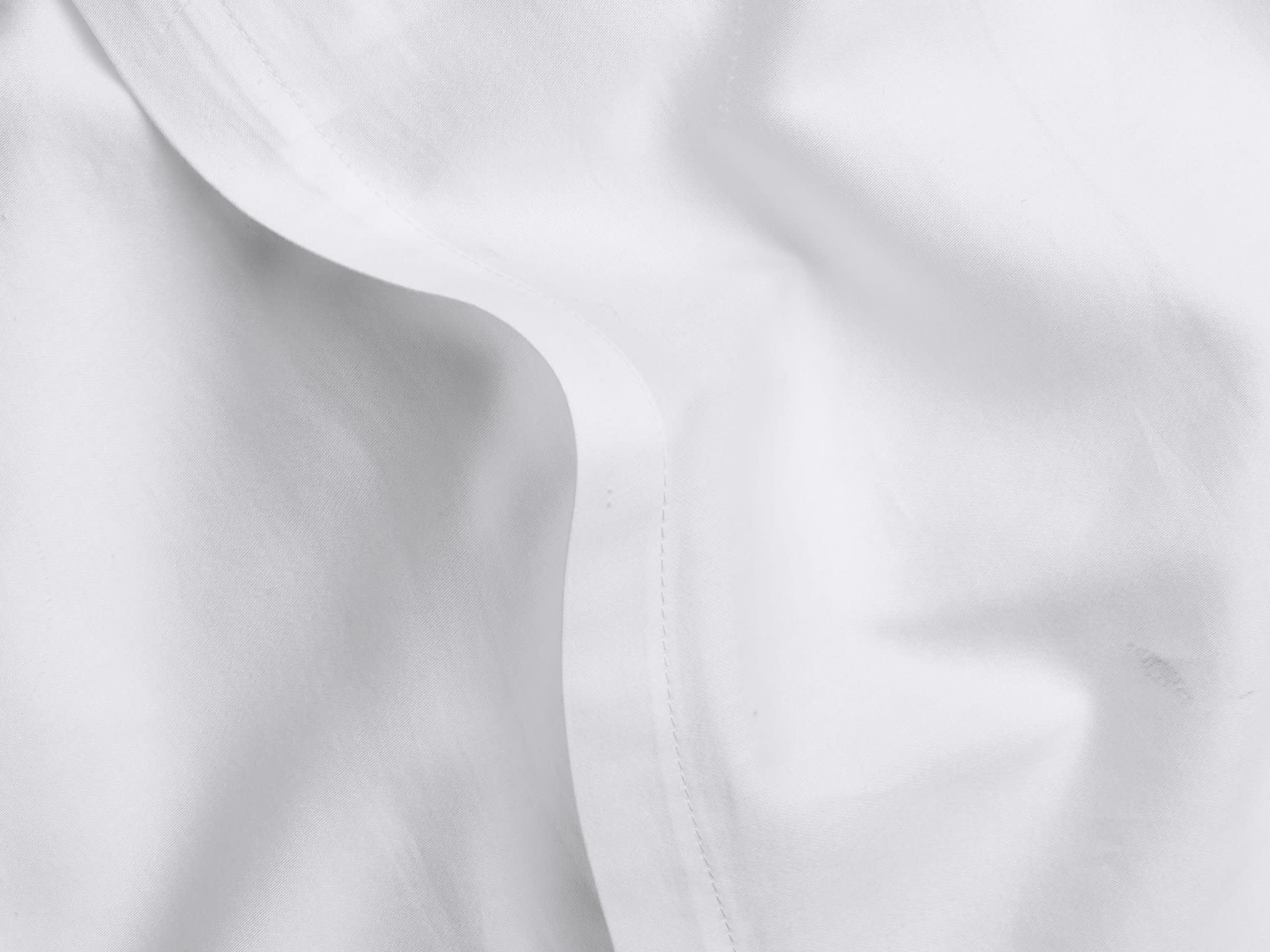Close Up Of White Sateen Pillowcase Set