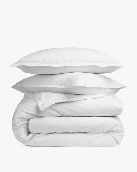 White Percale Duvet Cover Set