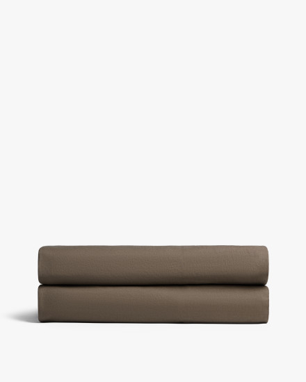 Ash Brushed Cotton Fitted Sheet
