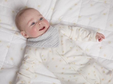 Bandana Bib Set Shown In A Room