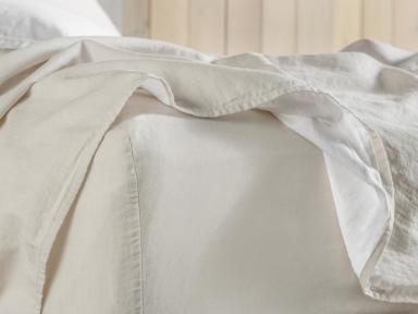 Ivory Washed Sateen Top Sheet